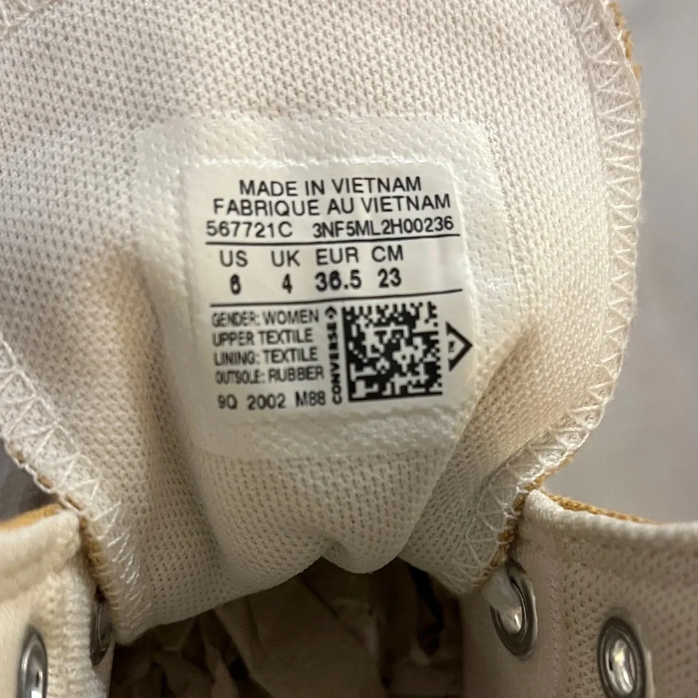 Converse CPX70 Classic Platform Mustard High-Top Sneakers - Picture 2 of 9